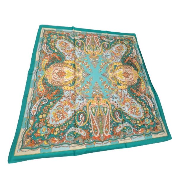 Paisley and Floral Square Scarf- NEW! - Picture 1 of 11